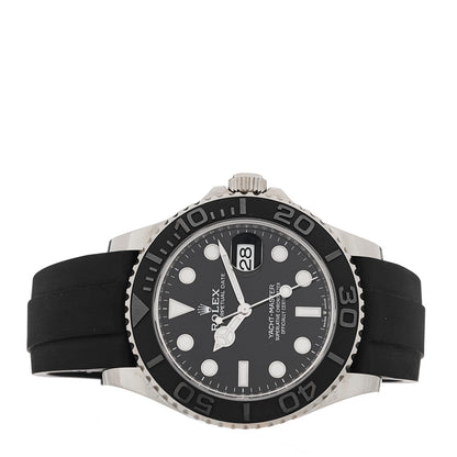 Rolex 18K White Gold Oysterflex 42mm Oyster Perpetual Date Yacht-Master Watch Black 226659 2 of 5