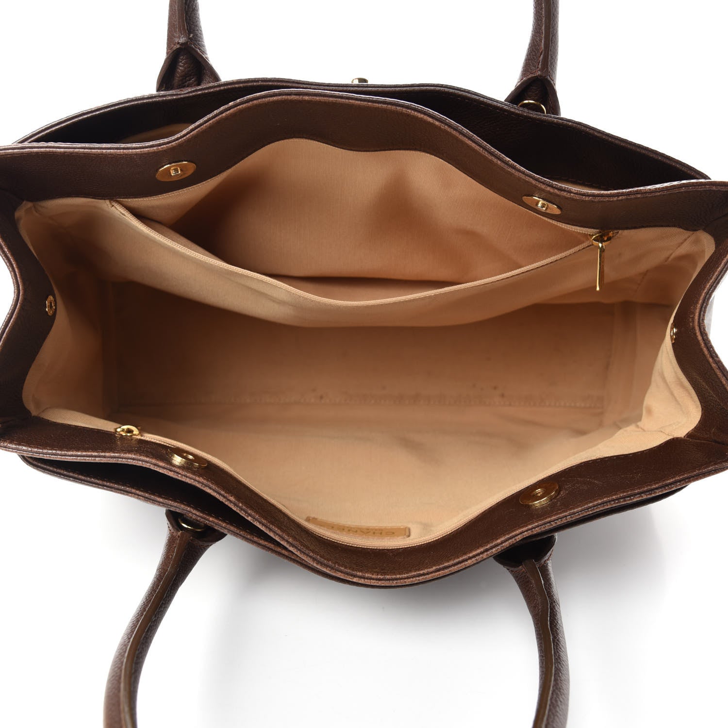 Chanel Calfskin Cerf Executive Shopper Tote Brown 6 of 21