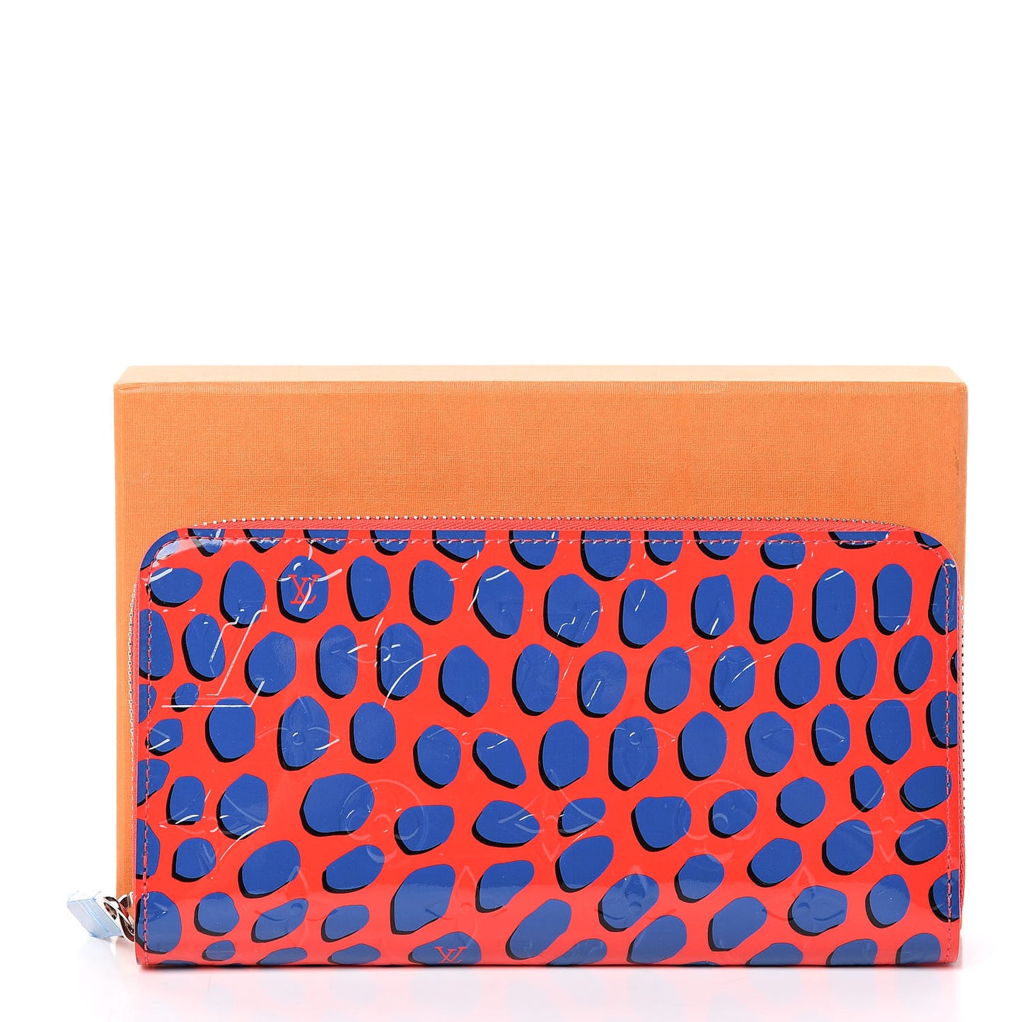 Vernis Jungle Dots Zippy Wallet Coquelicot Denim