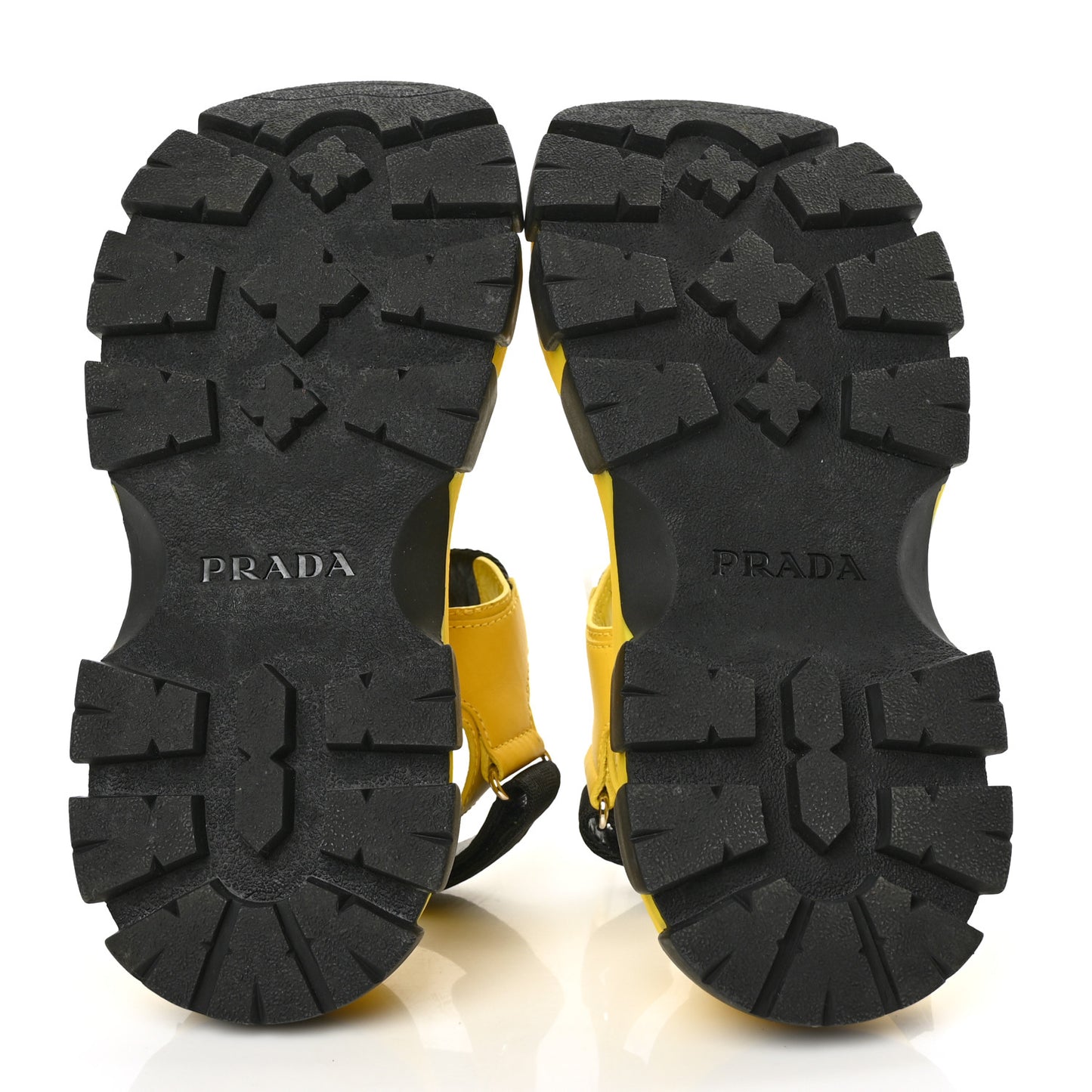 Brushed Calfskin Monolith Pegasus Thunder Sandals 38 Yellow Black