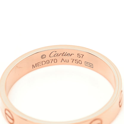 Cartier 18K Pink Gold 3.5mm LOVE Wedding Band Ring 57 8 4 of 5