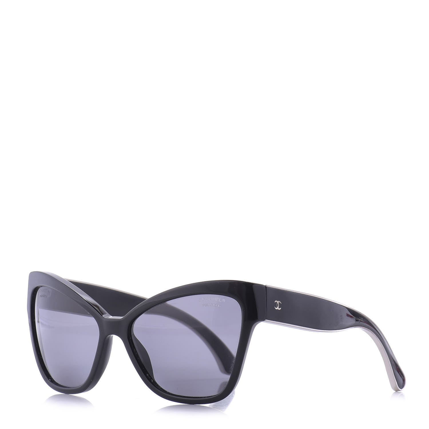 Chanel Acetate Polarized CC Cat Eye Sunglasses 5271 Black 1 of 10