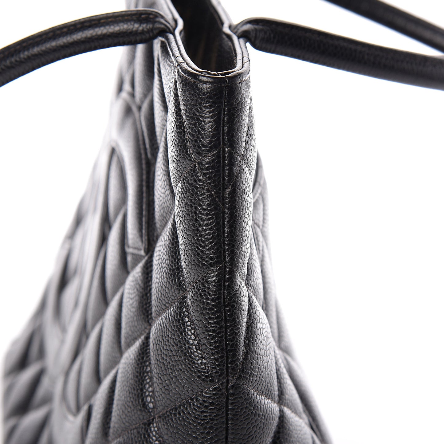 Caviar Quilted Medallion Tote Black