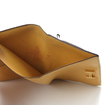 Hermes Chevre Mysore Bearn Compact Wallet Jaune Ambre 8 of 8