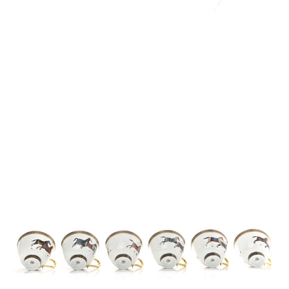 Hermes Porcelain Cheval d'Orient Tea Cup and Saucer Set of 6 5 of 11