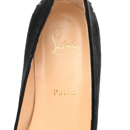 Christian Louboutin Veau Velours Beaded Crystal Embellished Candidate Flats 40.5 Black 7 of 7