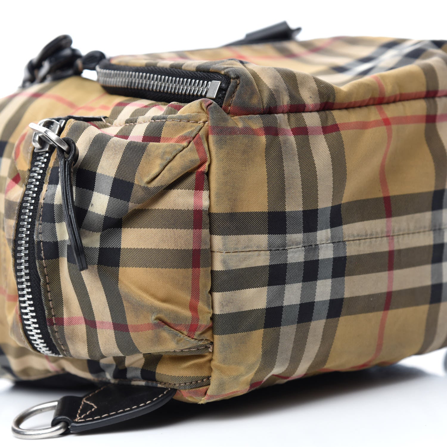 Burberry Nylon Vintage Check Small Rucksack Backpack Antique Yellow 6 of 13