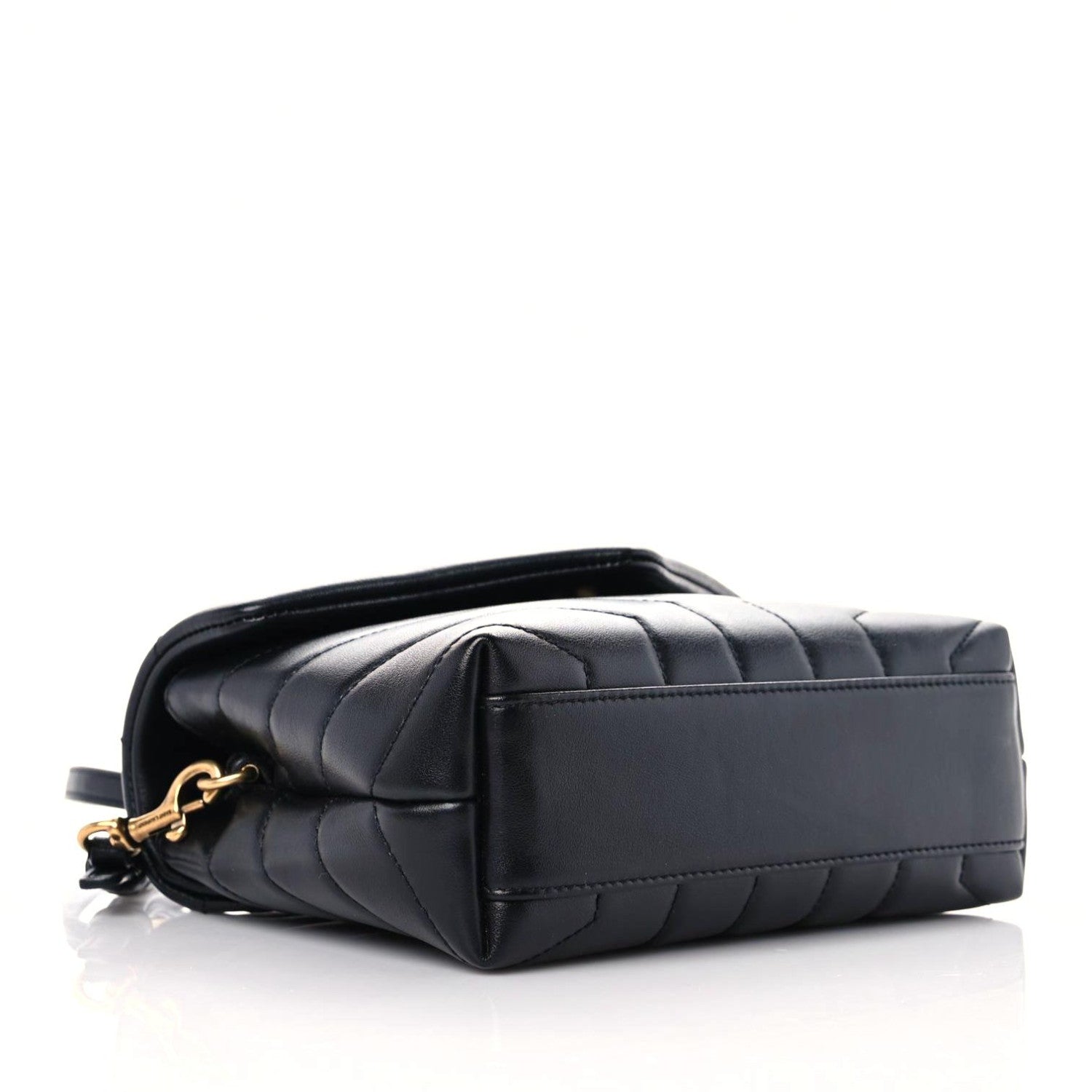 Saint Laurent Calfskin Y Quilted Monogram Toy Loulou Crossbody Bag Black 4 of 13