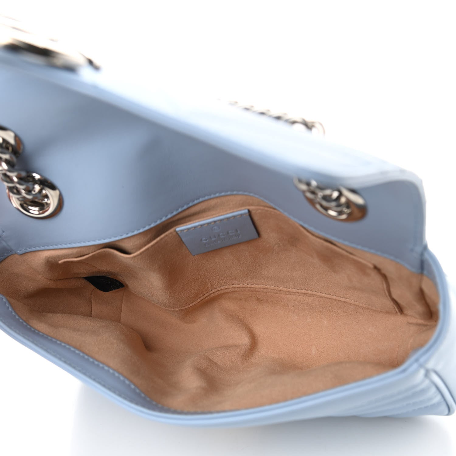 Gucci Calfskin Matelasse Mini GG Marmont Shoulder Bag Porcelain Light Blue 5 of 11