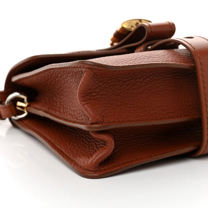 Chloe Shiny Grained Calfskin Medium Aby Day Shoulder Bag Sepia Brown 9 of 10