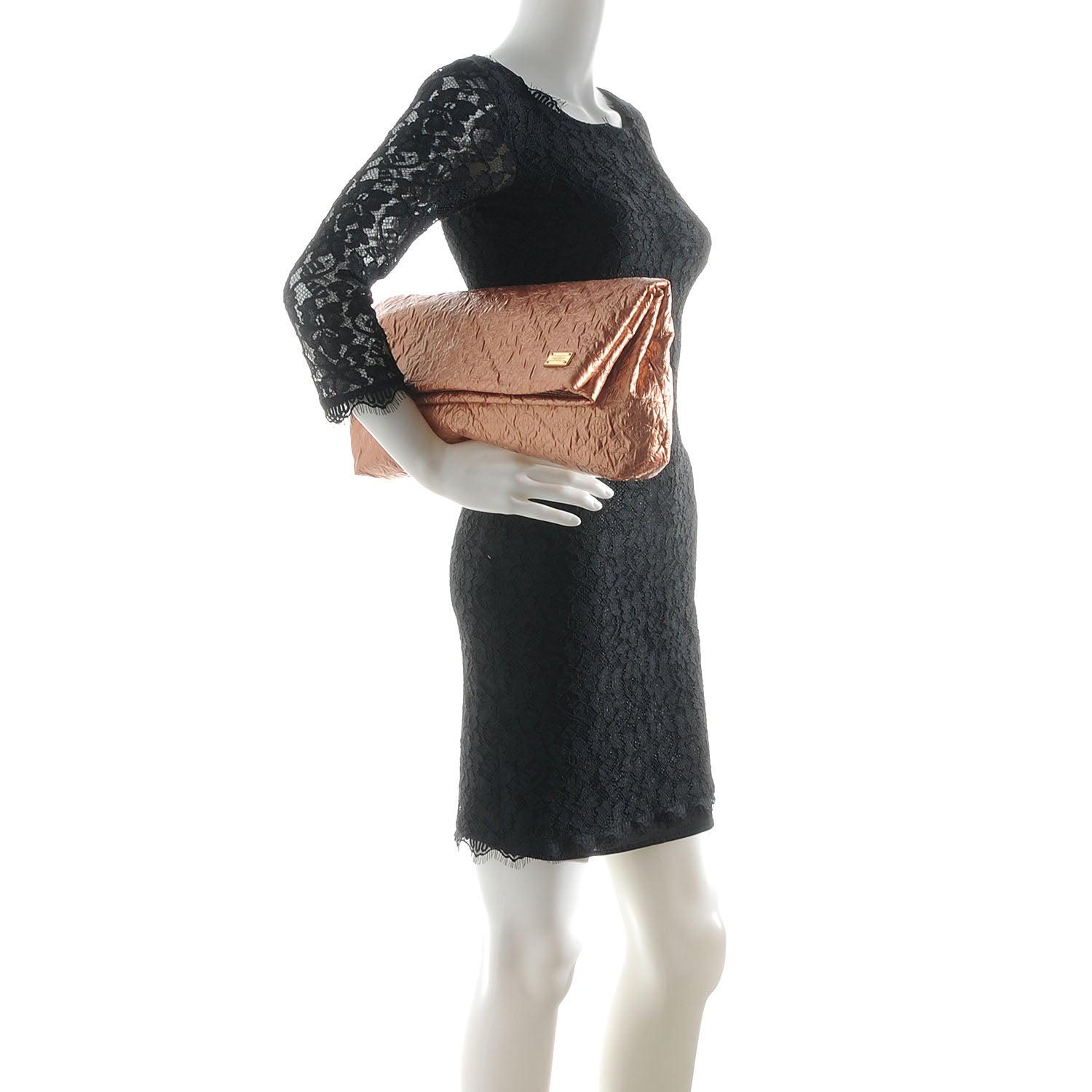 Louis Vuitton Jacquard Quilted Monogram Limelight Clutch GM Rose Gold 2 of 7