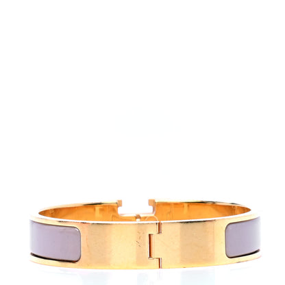 Hermes Enamel Narrow Clic Clac H Bracelet PM Marron Glace 3 of 6