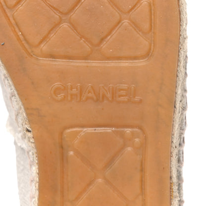 Chanel Canvas Velvet CC Espadrilles 39 Beige Black 6 of 12