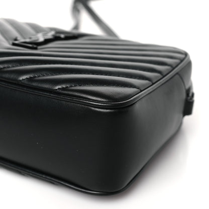 Saint Laurent Calfskin Matelasse Monogram Monochrome Lou Camera Bag Black 9 of 10