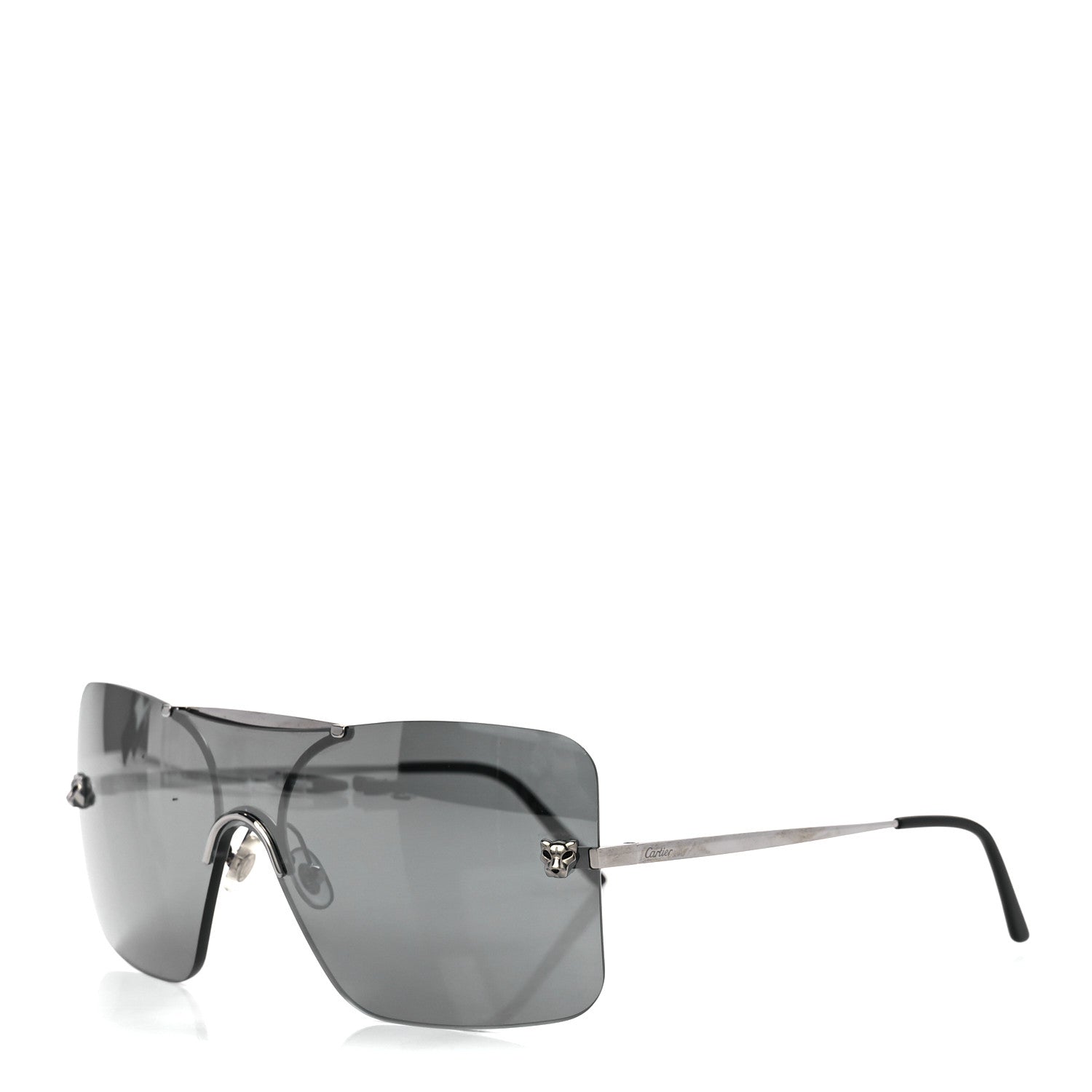 Cartier Panthere De Cartier Shield Sunglasses Silver 1 of 7
