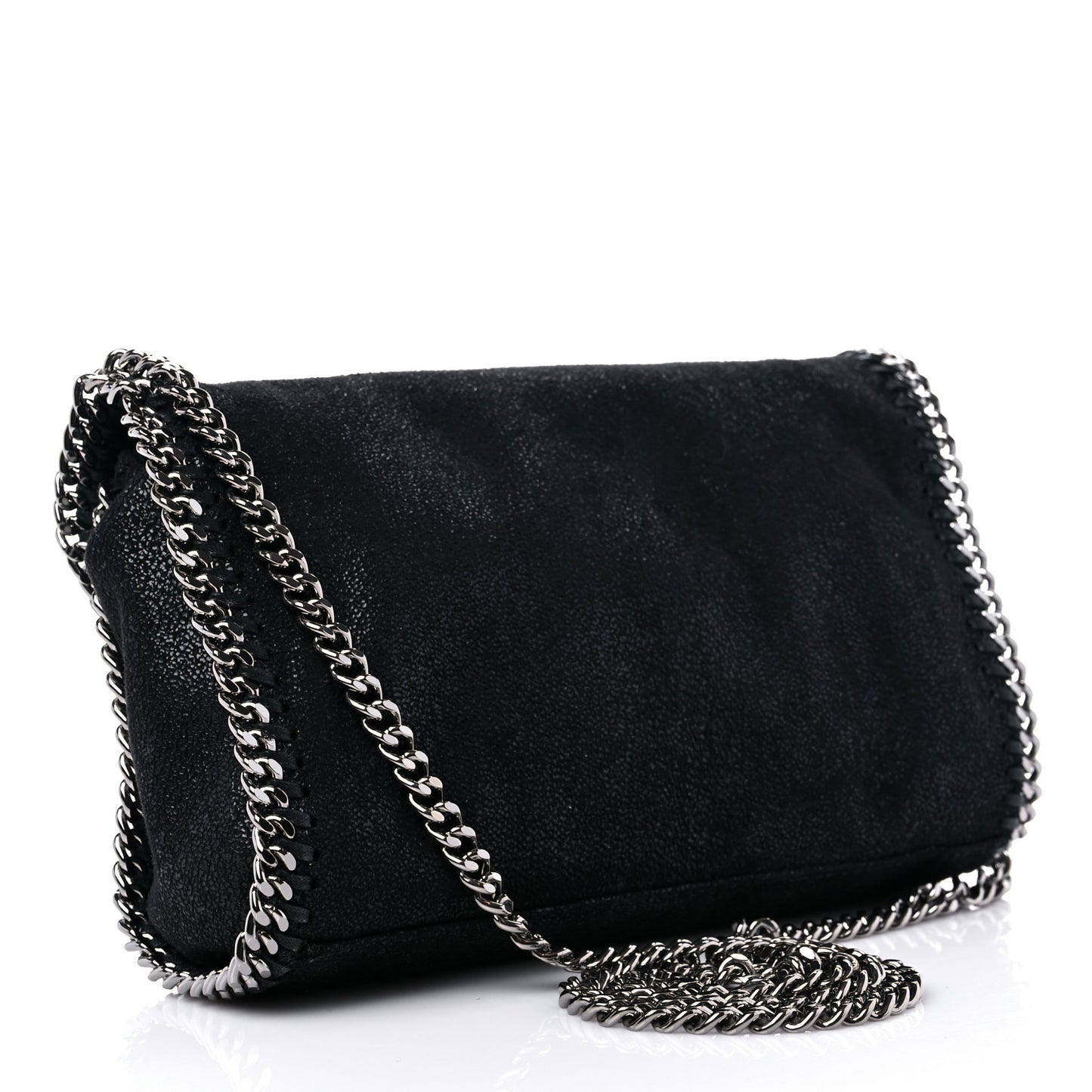 Shaggy Deer Mini Falabella Shoulder Bag Black
