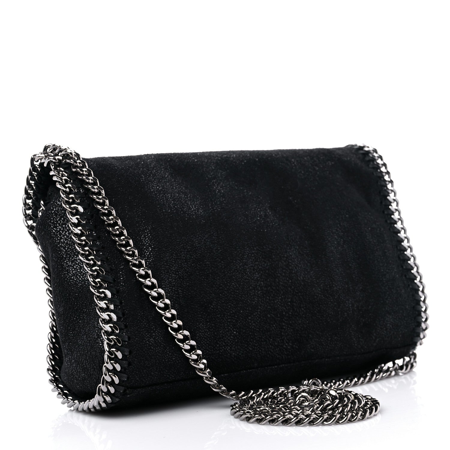 Stella McCartney Shaggy Deer Mini Falabella Shoulder Bag Black 3 of 9