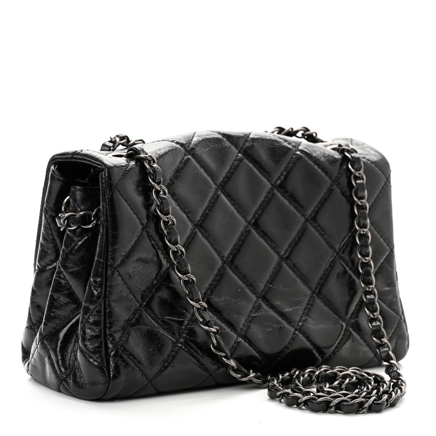 Chanel Glazed Calfskin Quilted Medium Coco Soft Flap Black 3 of 10