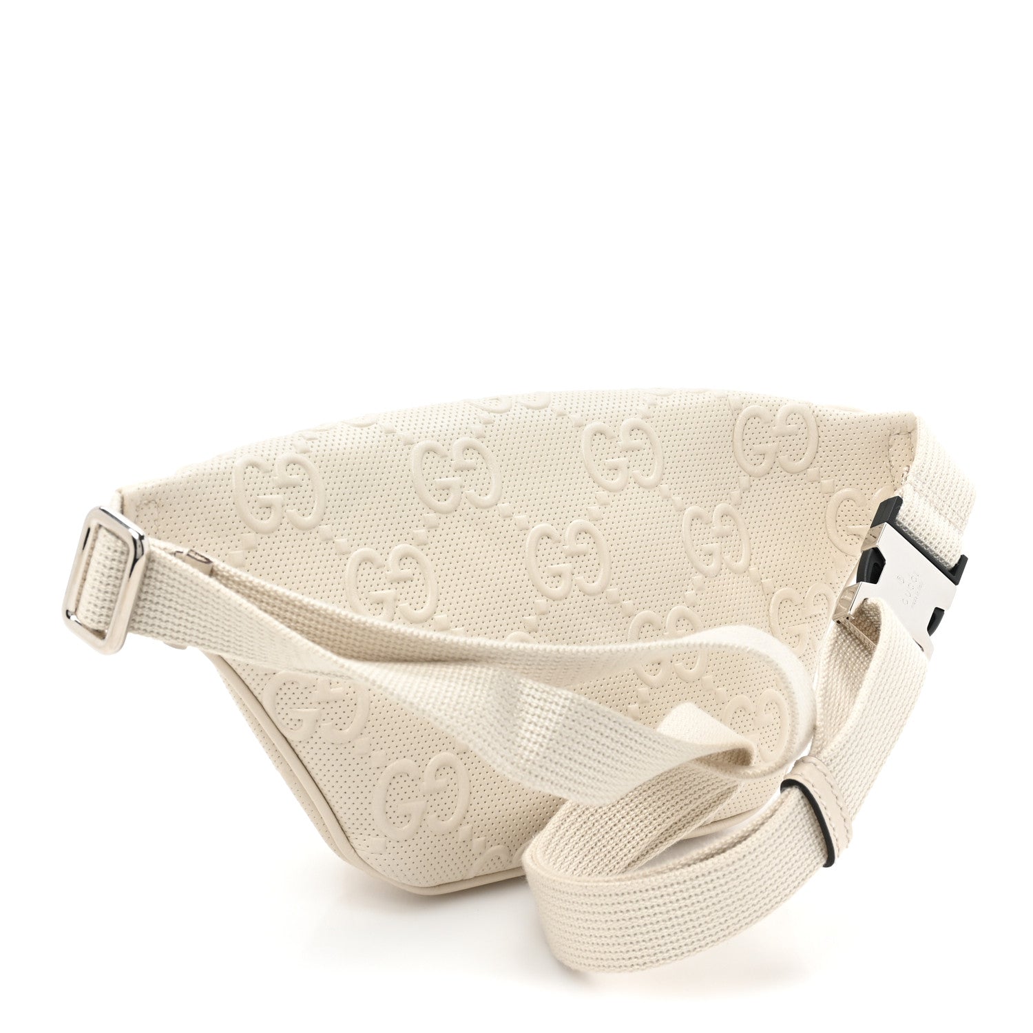 Gucci Calfskin GG Tennis Embossed Belt Bag Mystic White 3 of 11
