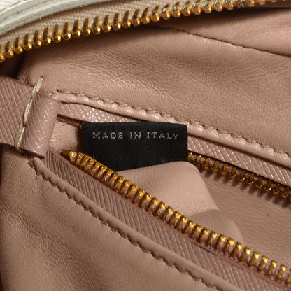 Prada Saffiano Lux Pochette Cammeo Talco 7 of 9