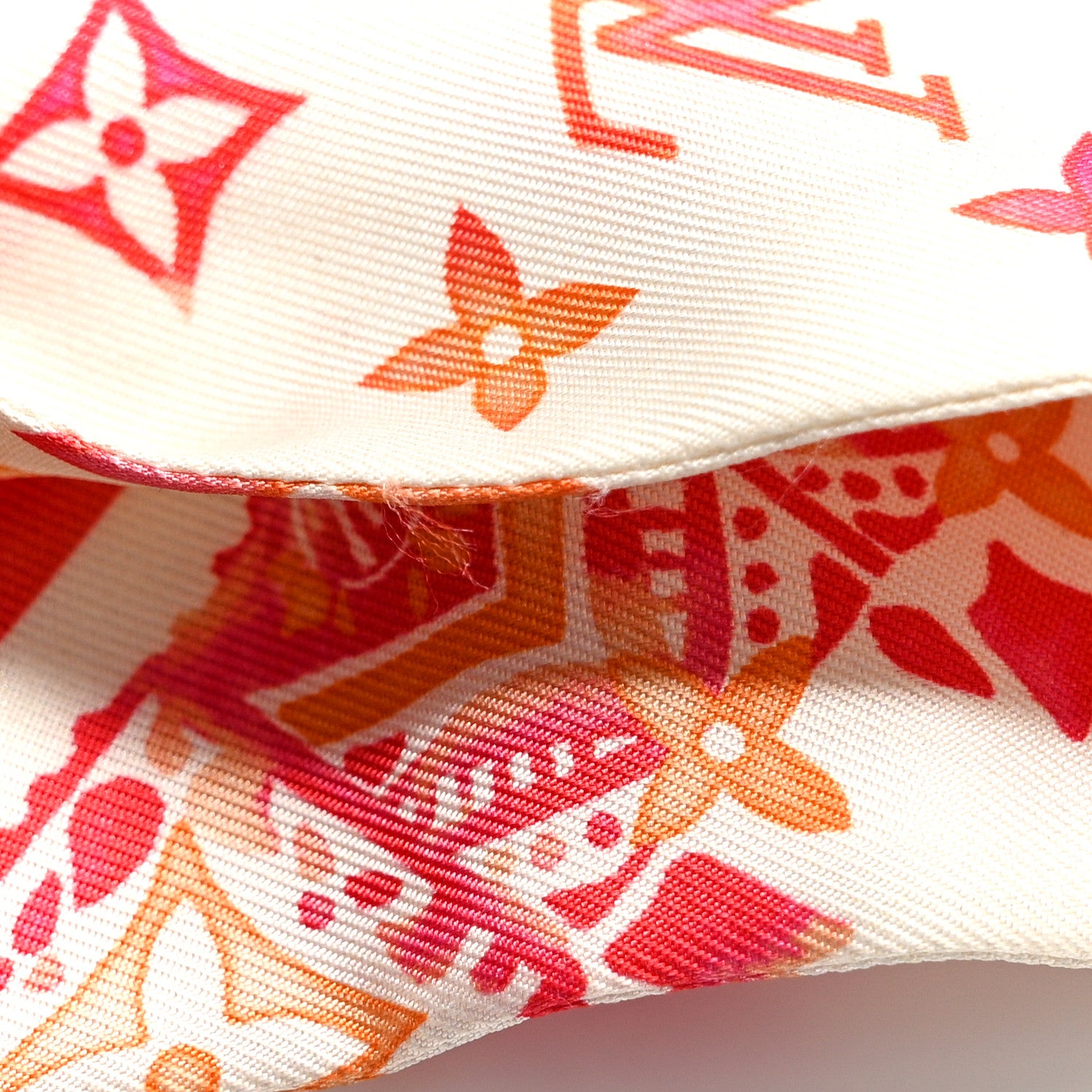 Louis Vuitton Silk Monogram LV Tiles BB Bandeau Coral 6 of 6