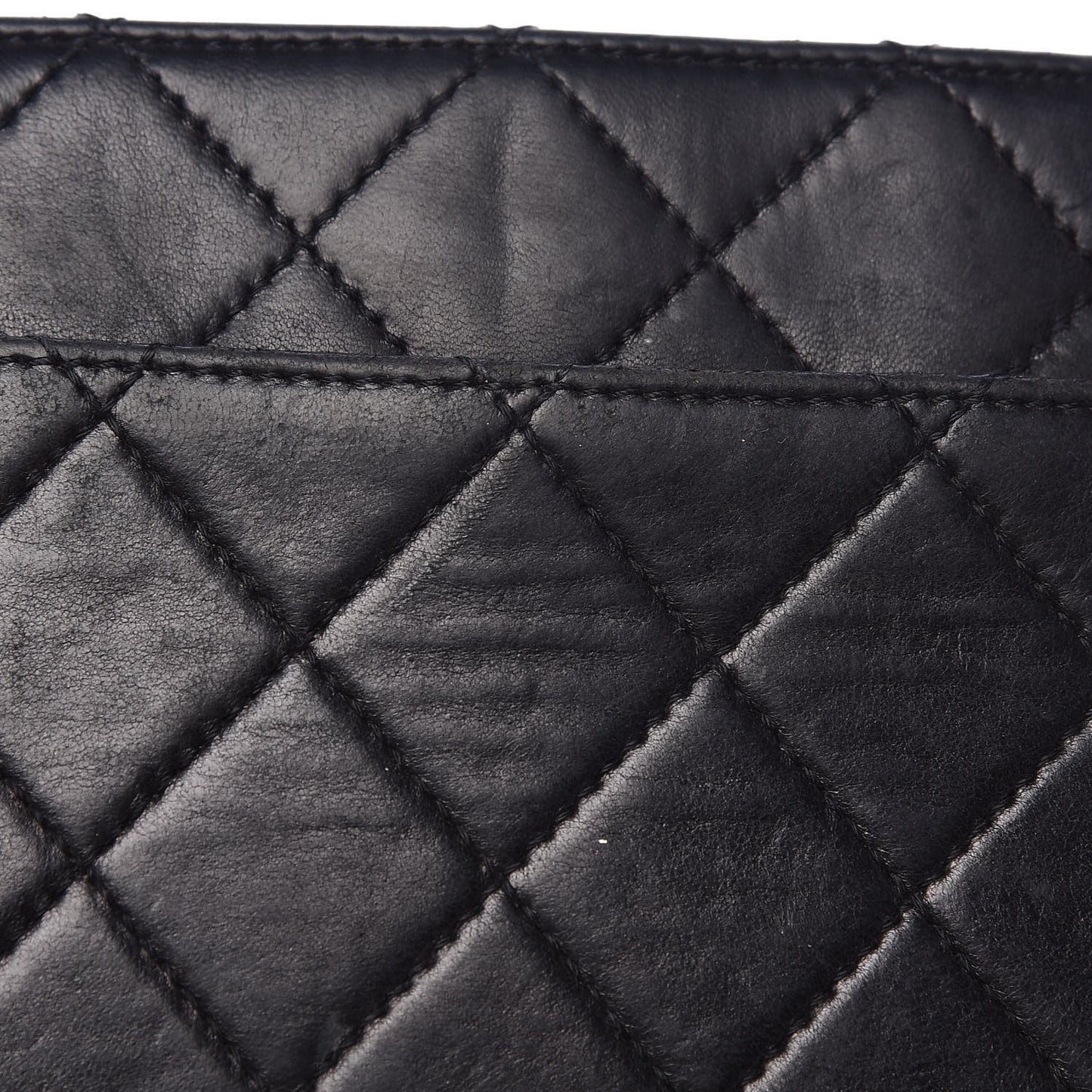 Lambskin Quilted Tote Black