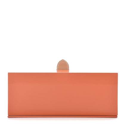 Hermes Lacquered Wood Chamonix Petite Boite Hanoia Bracelet Box Orange 1 of 8