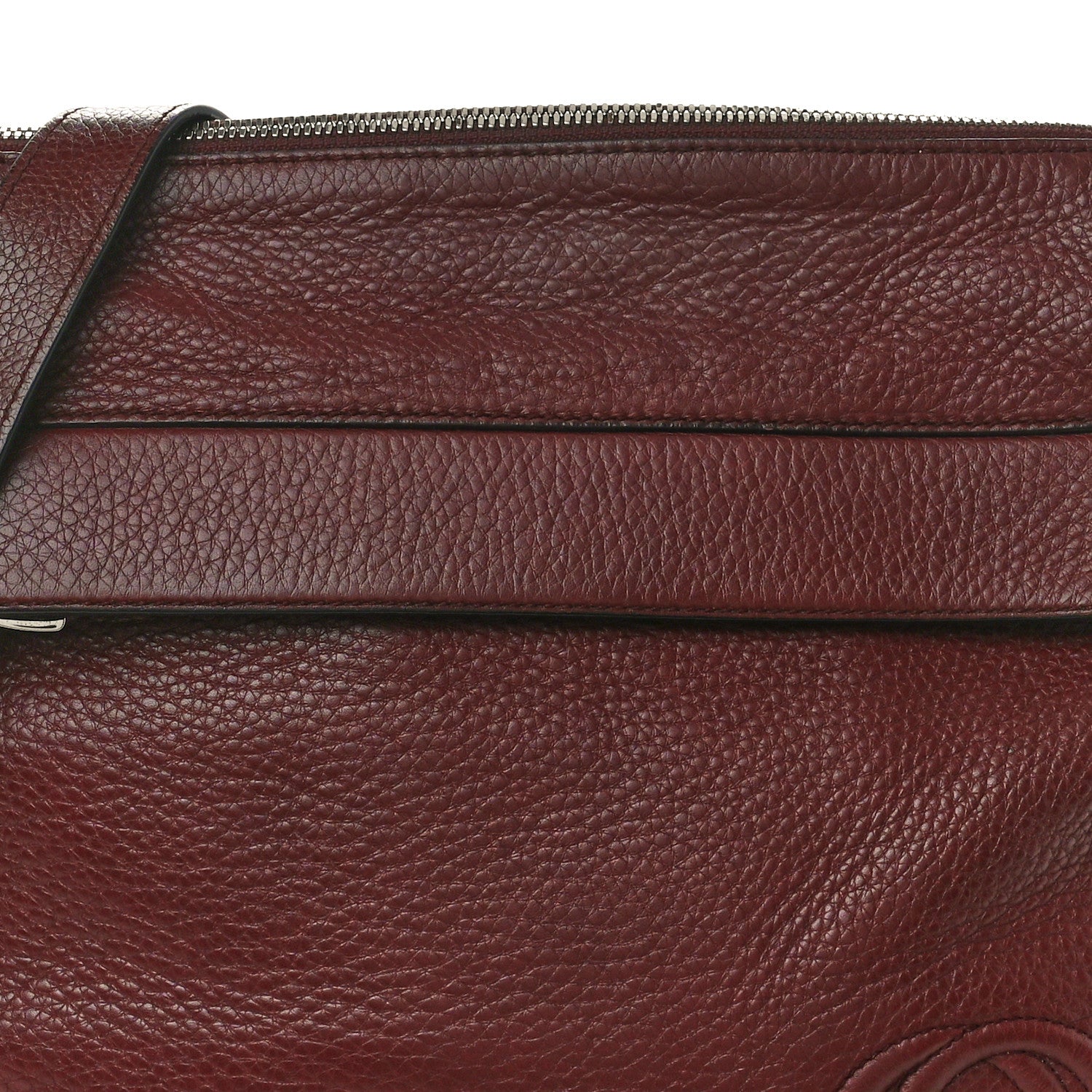 Gucci Pebbled Calfskin Medium Soho Messenger Bag Bordeaux 8 of 10
