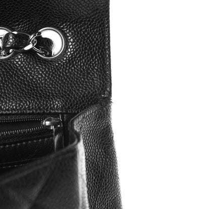 Chanel Caviar Quilted Jumbo Single Flap Black 11 of 13