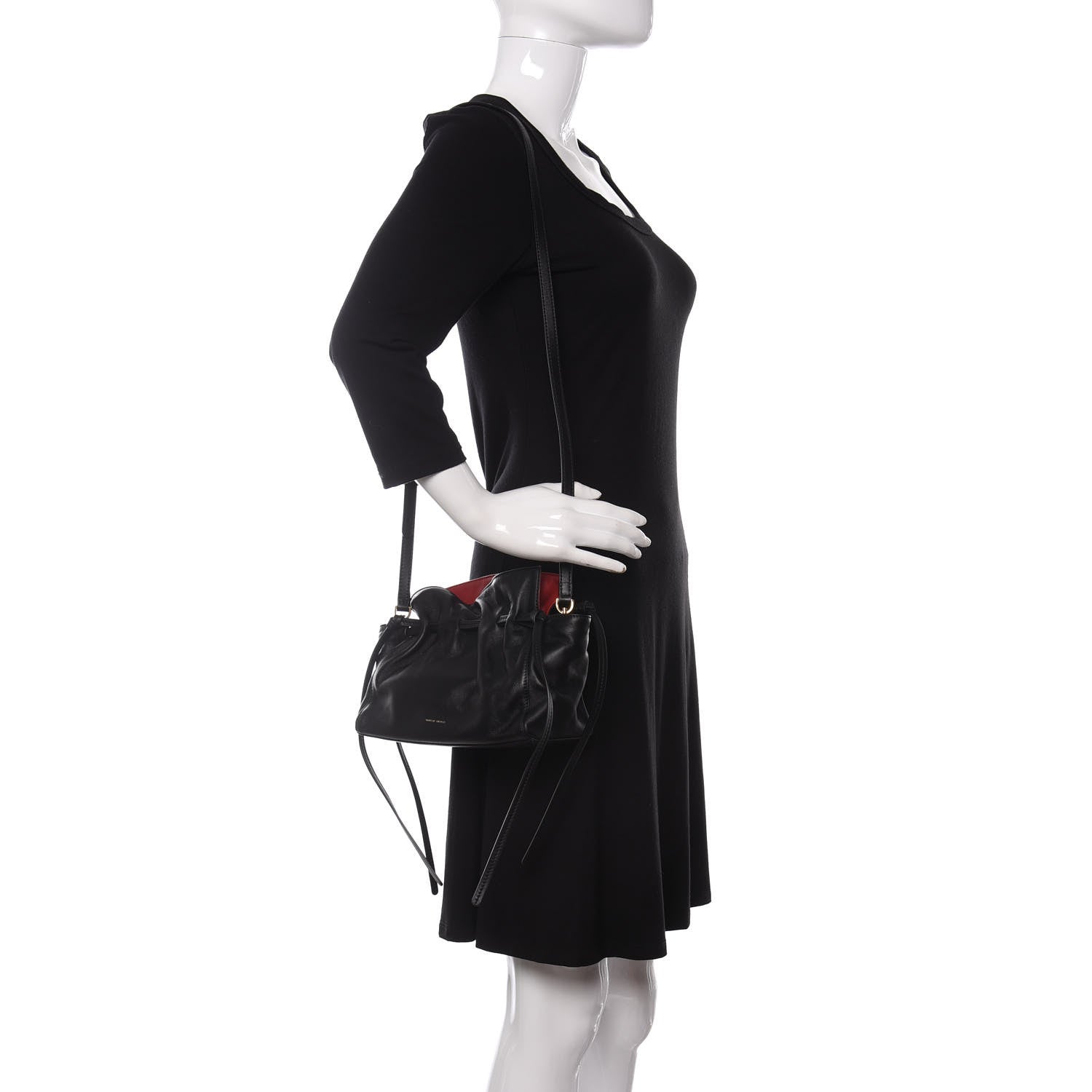 Mansur Gavriel Lambskin Mini Protea Bag Black Flamma 2 of 10