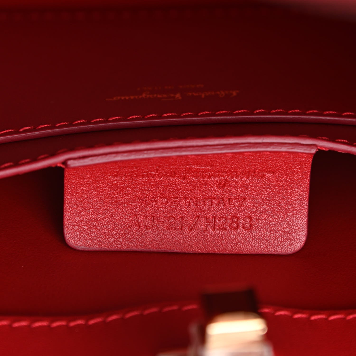 Salvatore Ferragamo Calfskin Small Studio Box Bag Red 7 of 10