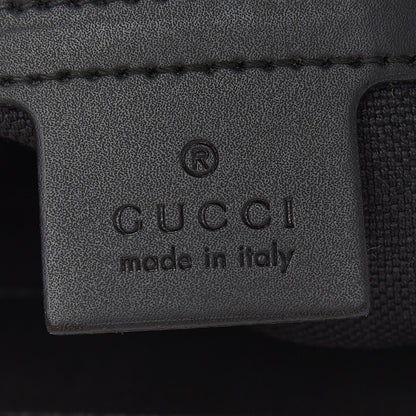 Gucci GG Supreme Monogram Appia Calfskin Web Flat Messenger Bag Black Grey 6 of 10