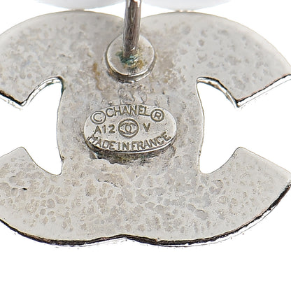 Chanel Crystal Mini Timeless CC Earrings Silver 4 of 5