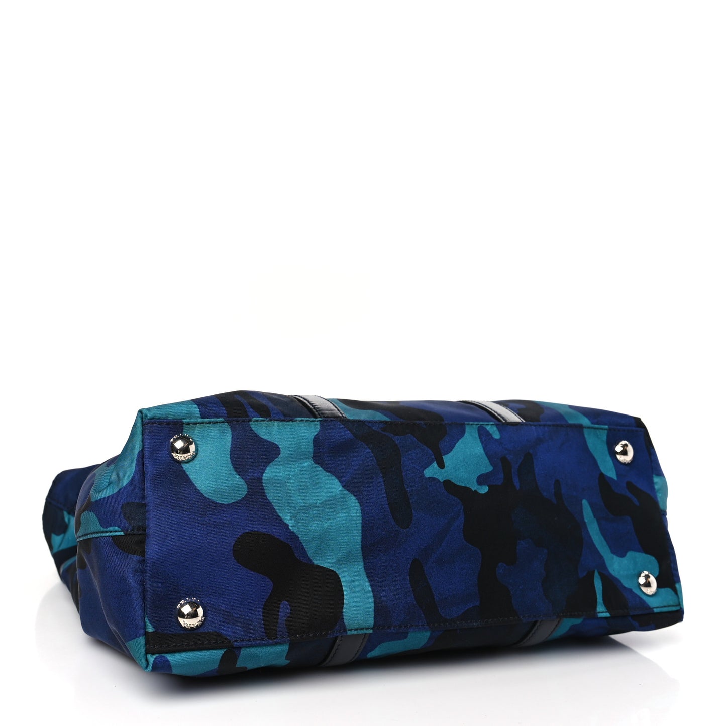 Tessuto Nylon Camouflage Tote Royal Blue