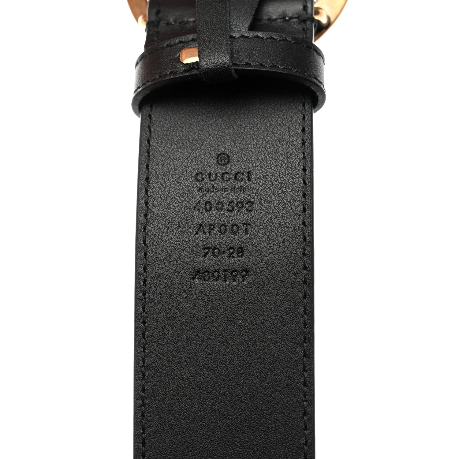 Gucci Calfskin Double G 40mm Belt 70 28 Black 4 of 5