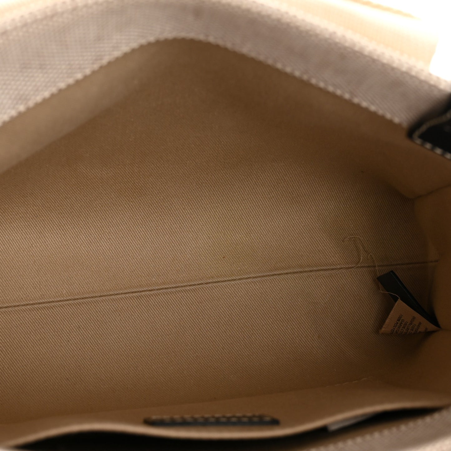 Cotton Calfskin Small Woody Ribbon Tote With Strap White Navy
