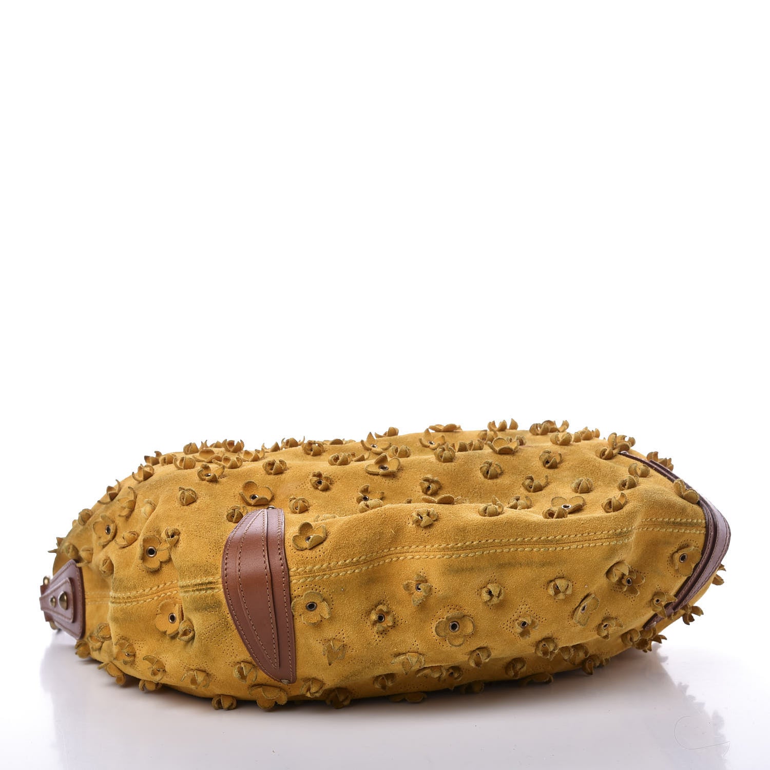 Louis Vuitton Suede Mahina Fleurs Onatah GM Maize 3 of 9
