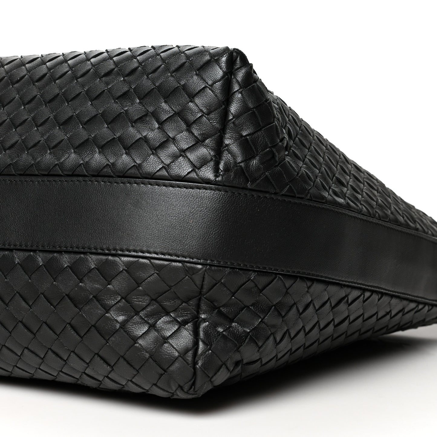 Nappa Intrecciato Shoulder Bag Black