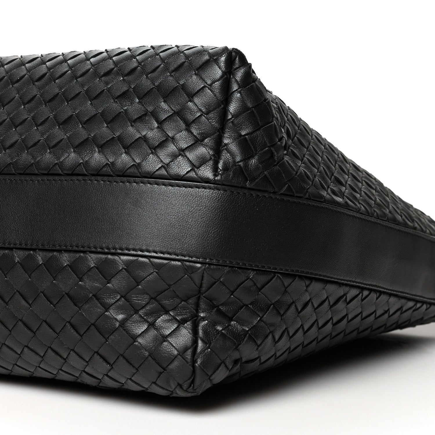 Bottega Veneta Nappa Intrecciato Shoulder Bag Black 9 of 9