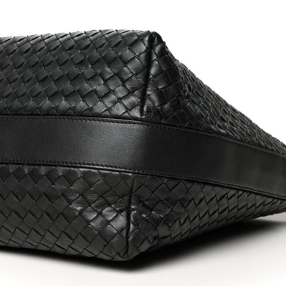 Bottega Veneta Nappa Intrecciato Shoulder Bag Black 9 of 9
