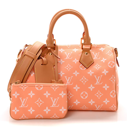 Louis Vuitton Calfskin Monogram Speedy P9 Bandouliere 25 Summer Peach 3 of 10