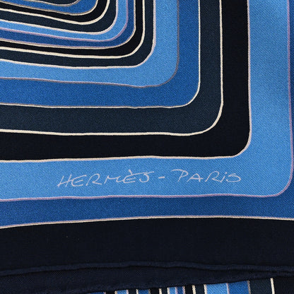 Hermes Silk Pegase Paysage Hermes Scarf 90 Marine Moyen 2 of 7