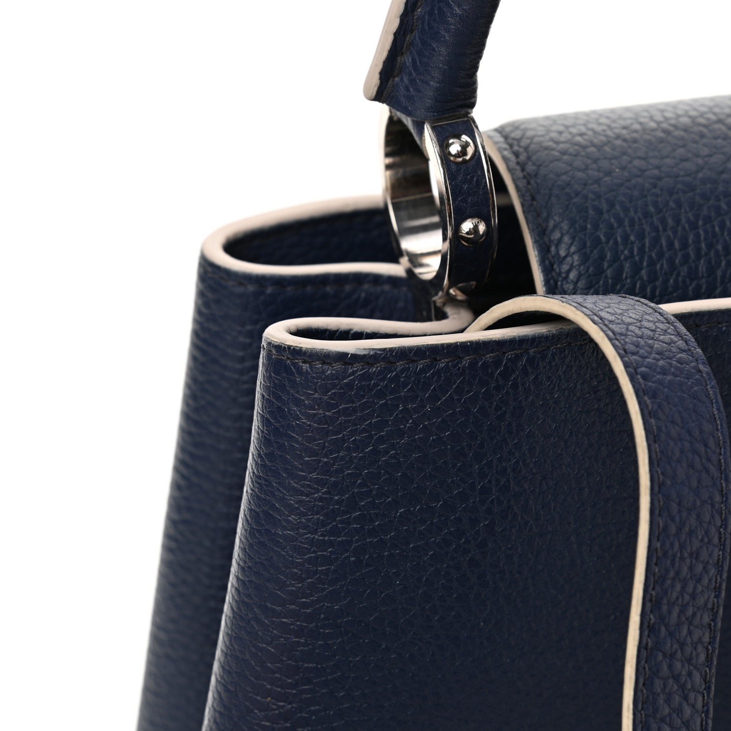 Louis Vuitton Taurillon Capucines PM Blue White 17 of 18