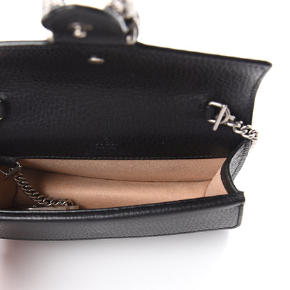 Gucci Calfskin Super Mini Dionysus Shoulder Bag Black 4 of 7