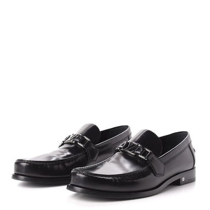 Louis Vuitton Calfskin Mens Major Loafers 9 Black 3 of 9