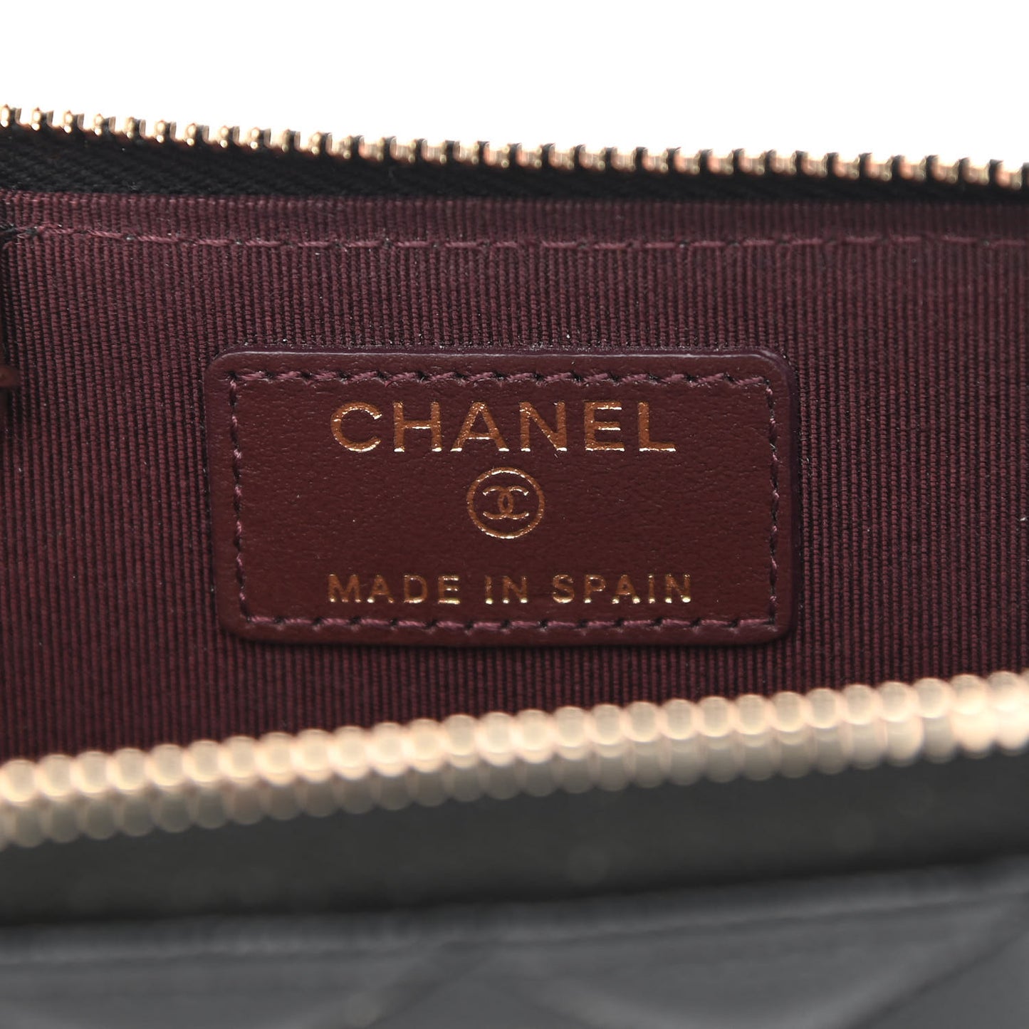 Caviar Quilted Zipped Key Holder Case Black