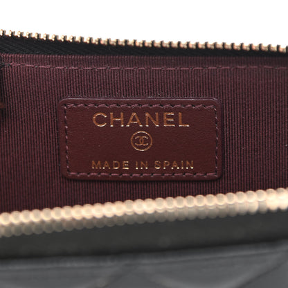 Chanel Caviar Quilted Zipped Key Holder Case Black 6 of 8