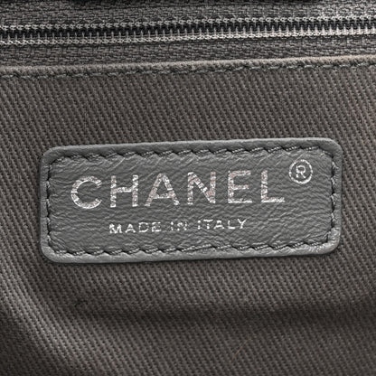 Chanel Iridescent Calfskin Quilted Small Sea Hit Tote Navy 8 of 17