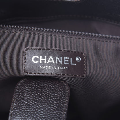 Chanel Caviar Quilted Petit Shopping Tote PST Dark Brown 6 of 11