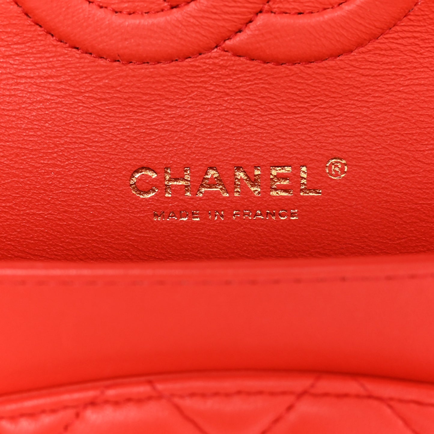 Lambskin Quilted Medium Double Flap Red